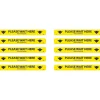 National Marker Walk-On™ Floor Decal, "Please Wait Here," 2.25" x 20", Yellow/Black, 10 (WFS8110)