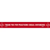 National Marker Walk-On™ Floor Decal, "Thank You for Practicing Social Distancing," 2.25" x 20", Red/White (WFS78RD)