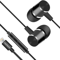 Platinum MFi Lightning Earbuds, Black (14203)<Naztech Clearance
