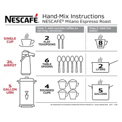 Nescafe Milano Coffee Packet, Espresso Roast, 8.82 oz., 4/Carton (12249472)