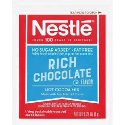 Nestle No Sugar Added Rich Chocolate Hot Cocoa, 0.28 oz, 30/Box (NES61411)