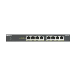Hot Netgear 300 Series 8-Port Gigabit Ethernet PoE Unmanaged Switch, 10/100/1000 Mbps, Black (GS308PP-100NAS)