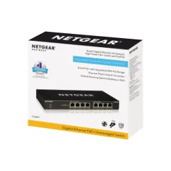 Online Netgear 300 Series 8-Port Gigabit Ethernet PoE Unmanaged Switch, 10/100/1000 Mbps, Black (GS308PP-100NAS)