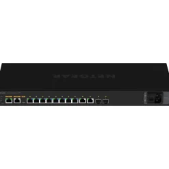 New Netgear AV Line 10-Port Gigabit Ethernet Managed Switch, Black (GSM4212PX-100NAS)
