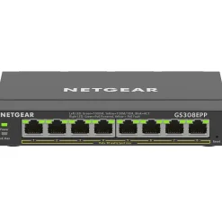 Discount Netgear Plus 8-Port Gigabit Ethernet PoE Managed Switch, Black (GS308EPP-100NAS)