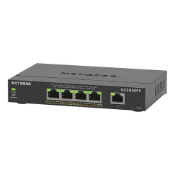New Netgear Plus 5-Port Gigabit Ethernet Managed Switch, 10/100/1000 Mbps (GS305EPP-100NAS)