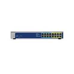Hot Netgear 16-Port Gigabit Ethernet PoE Unmanaged Switch, 10/100/1000 Mbps, Black/Blue (GS516UP-100NAS)