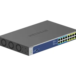 Hot Netgear 16-Port Gigabit Ethernet PoE Unmanaged Switch, 10/100/1000 Mbps, Black/Blue (GS516UP-100NAS)