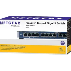 Outlet Netgear ProSAFE 16-Port Gigabit Ethernet Unmanaged Switch, 10/100/1000 Mbps, Blue (GS116NA)