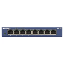 Online Netgear ProSAFE 8-Port Gigabit Ethernet Unmanaged Switch, 10/100 Mbps, Blue (GS108-400NAS)