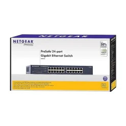 Clearance Netgear ProSAFE 24-Port Gigabit Ethernet Unmanaged Switch, 10/100/1000 Mbps, Blue (JGS524NA)