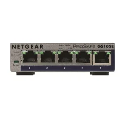 New Netgear ProSafe 5-Port Gigabit Ethernet Smart Switch, Gray (GS105E-200NAS)