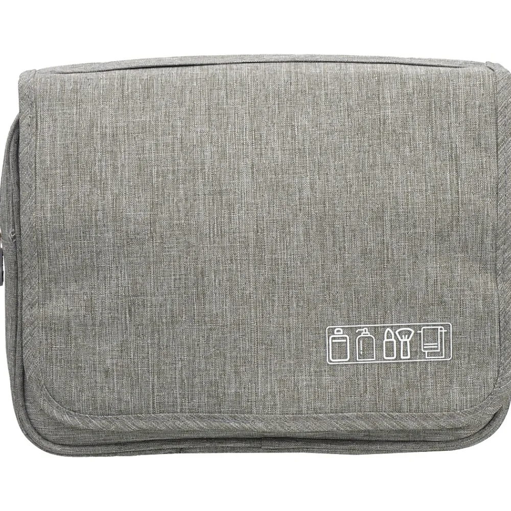 9.75" Fabric Toiletry Bag, Gray (CBM30003-GRY)<Nicci Best