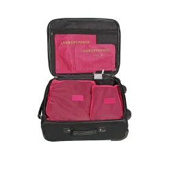 6-Piece Fabric Travel Organizer, Rose Red (CBM002L-RSRD)<Nicci Discount