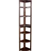 Bookcases*Niche Flip Flop 5 Shelf 67"H Corner Folding Bookcase, Mocha Walnut (FFC6712MW)