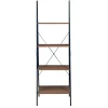 Bookcases*Niche Soho 4 Shelf 72"H Ladder Bookcase, Urban Walnut (NSBC7224UW)