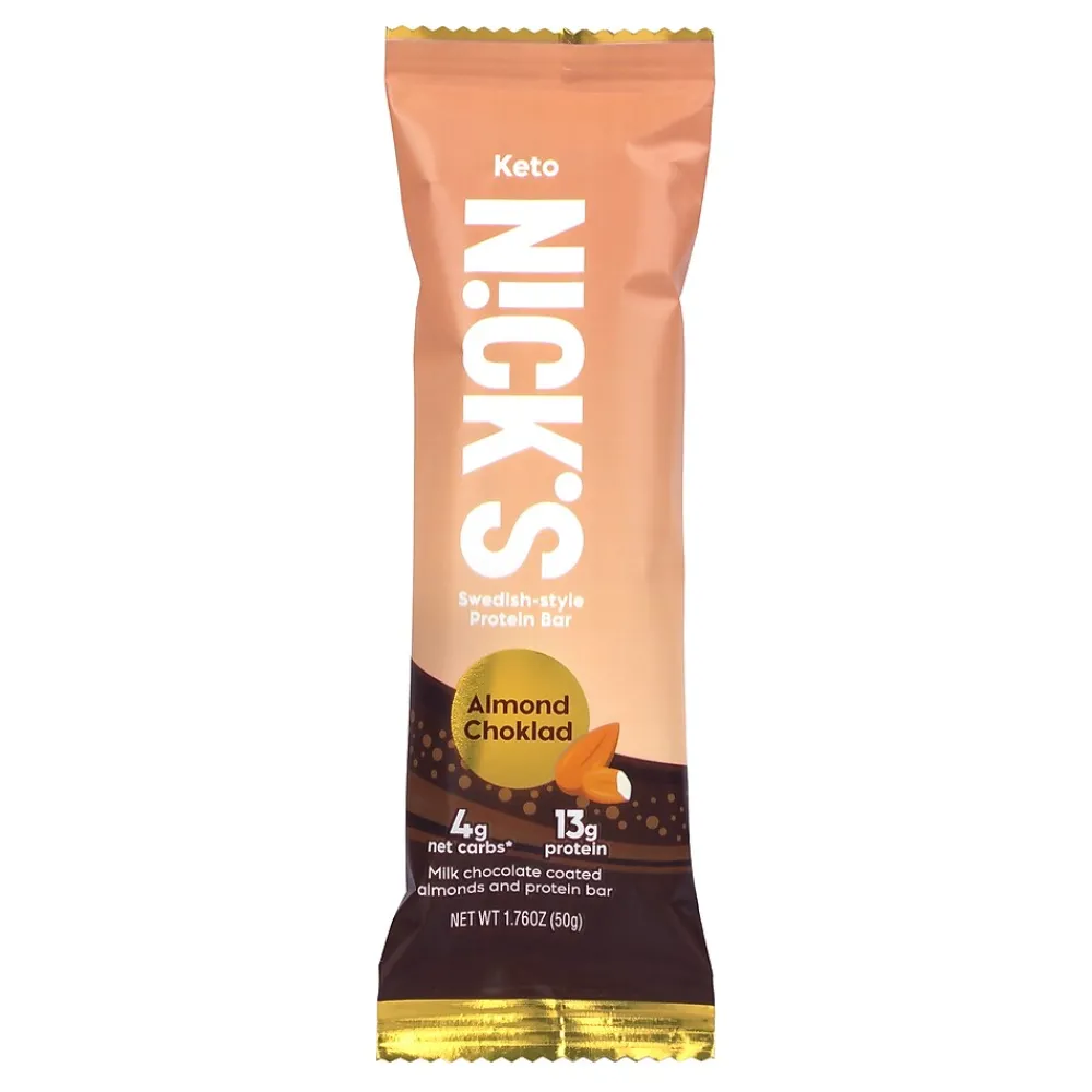 N!CK'S Nick's Protein Bar Almond Choklad, 1.76 oz, 14/Pack (220-02352)