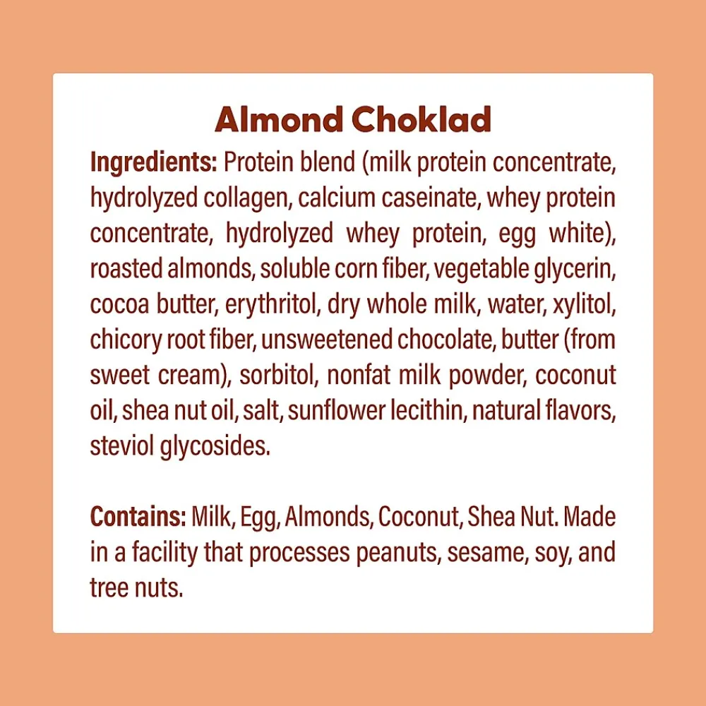 N!CK'S Nick's Protein Bar Almond Choklad, 1.76 oz, 14/Pack (220-02352)