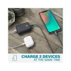 CHAMP USB Type-A/Type-C Power Bank for Most Smartphones, 10000mAh, Charcoal (NB-CPC-10K-PD-GRY)<Nimble Clearance