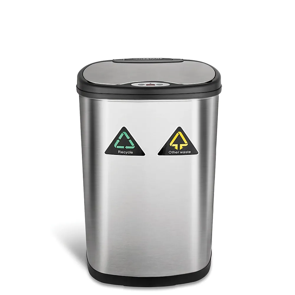 13.2 Gallon Stainless Steel Motion Sensor Recycle Trash Can (DZT-50-13R)<Nine Stars Discount