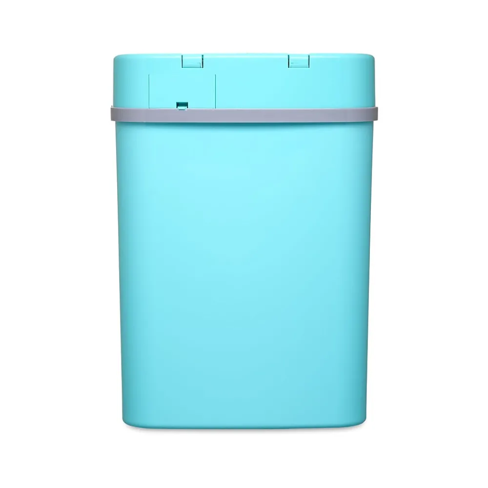 Plastic Sensor Trash Can, 3.2-Gallon, Teal Blue (DZT-12-5TB)<Nine Stars Clearance