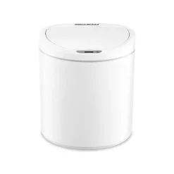 Plastic Sensor Trash Can, 2.1-Gallon, White (DZT-8-29)<Nine Stars Sale