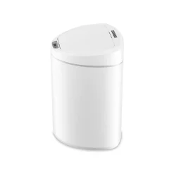 Plastic Sensor Trash Can, 2.1-Gallon, White (DZT-8-29)<Nine Stars Sale