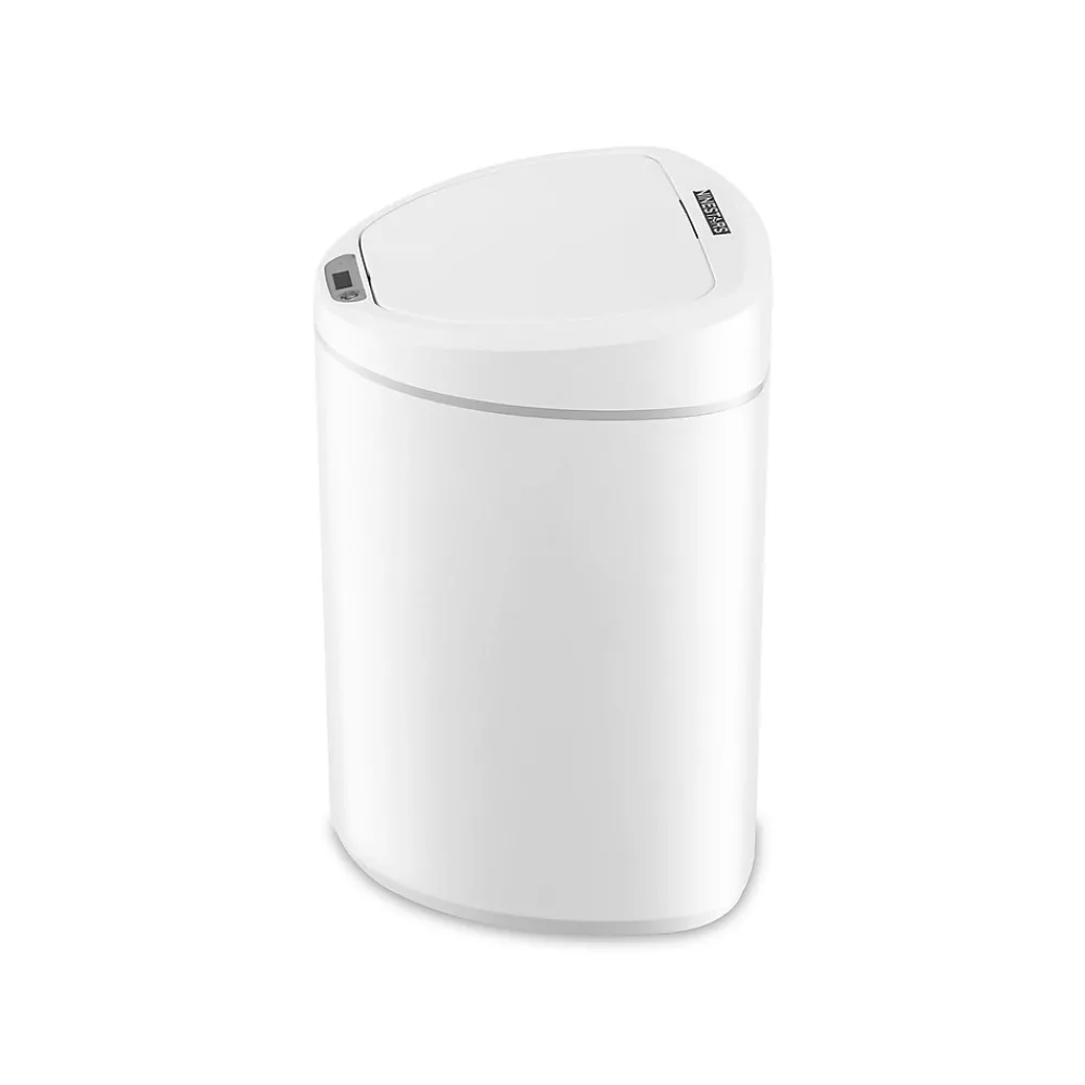 Plastic Sensor Trash Can, 2.1-Gallon, White (DZT-8-29)<Nine Stars Sale
