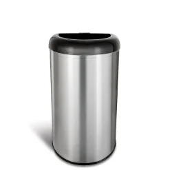 Stainless Steel Trash Can, 13.2 Gal., Black (OTT-50-19BK)<Nine Stars Clearance