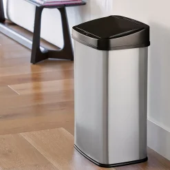 Stainless Steel Motion Sensor Trash Can, 13.2 Gal. (DZT-50-28)<Nine Stars Hot