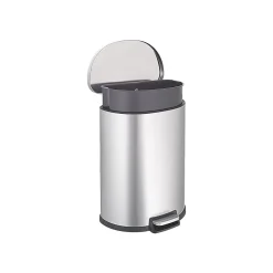 Stainless Steel Step Trash Can, 13.21 gal., Silver (SOT-50-3)<Nine Stars Best