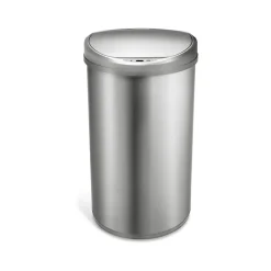 Stainless Steel Sensor Trash Can, 13.2-Gallon, Silver (DZT-50-29SL)<Nine Stars Hot