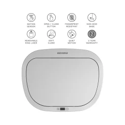 Stainless Steel Sensor Trash Can, 21.1-Gallon, Silver (DZT-80-35)<Nine Stars Best