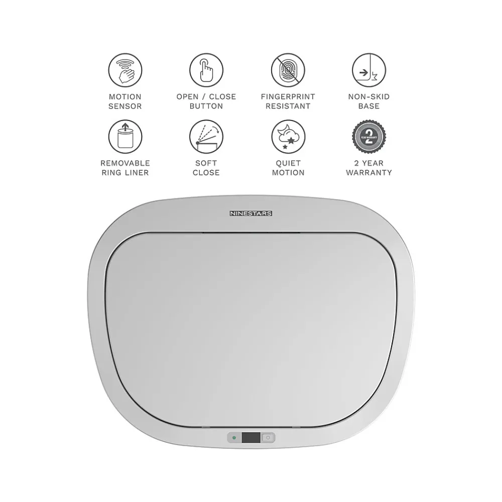 Stainless Steel Sensor Trash Can, 21.1-Gallon, Silver (DZT-80-35)<Nine Stars Best