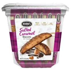 Nonni's Nonni’s individually wrapped Salted Caramel Italian Biscotti Cookies , 25 Packs/Box (NSD97670)