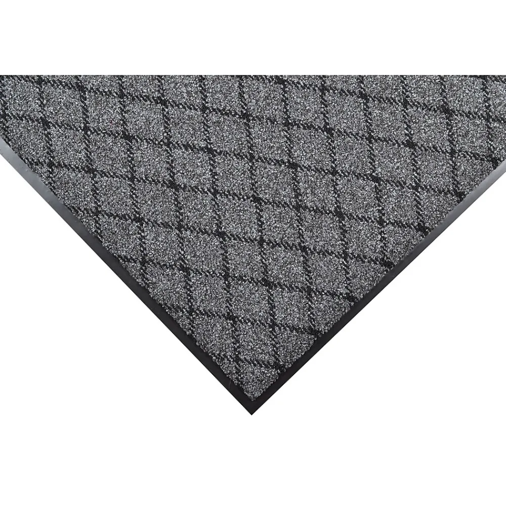 NoTrax Evergreen Diamond Nylon Fiber Superior Entrance Floor Mat, 3' x 10', Charcoal