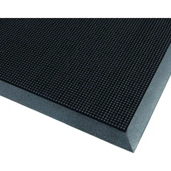 NoTrax Rubber Brush Scraper Mat, 39.37" x 31.5", Black (345S3239BL)