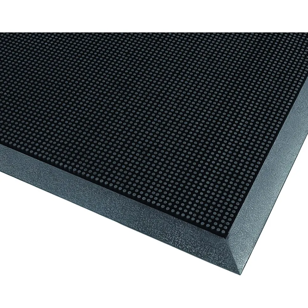 NoTrax Rubber Brush Scraper Mat, 31.5" x 23.6", Black (345S2432BL)