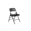 Folding & Stacking*National Public Seating NPS 1300 Series Premium Vinyl Upholstered Triple Brace Double Hinge Folding Chair, Black, 100 Pack (1310/100)