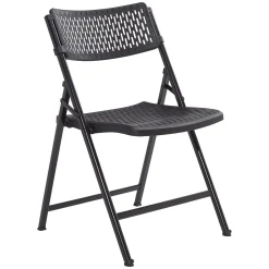 Folding & Stacking*National Public Seating NPS AirFlex Series Premium Polypropylene Folding Chair, Black, 4/Pack (1410)