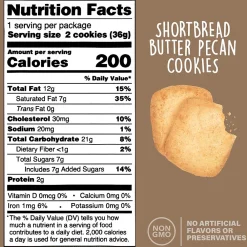 Nunbelievable Butter Pecan Shortbread Cookie, 1.3 oz, 18/Pack (220-02246)