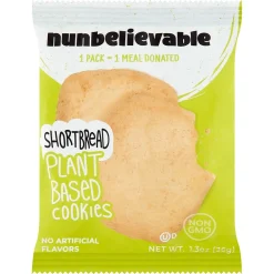 Nunbelievable Plant-based Shortbread Cookie, 1.3 oz, 18/Pack(220-02245)