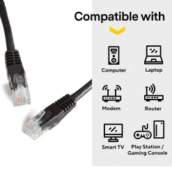 NXT Technologies ™ 14' CAT-6 Cable, Black (NX29776)