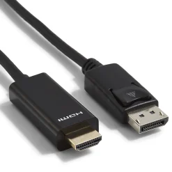 NXT Technologies ™ 6' DisplayPort/HDMI Audio/Video Cable, Male to Male, Black (NX51760)