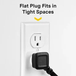 NXT Technologies ™ 8' Extension Cord, 2-Outlet, Black (NX56820)