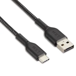 ™ 4 Ft. Braided USB-C to USB-A Cable, Black (NX60473)<NXT Technologies Outlet