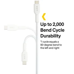 ™ 4 Ft. Braided USB-C to USB-A Cable, White (NX60474)<NXT Technologies Hot