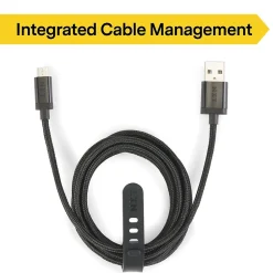 4 Ft. Braided USB-A to Micro-USB Charging Cable for Samsung/Android, Black (NX54334)<NXT Technologies Sale