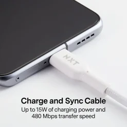 ™ 6 Ft. Braided USB-C Cable, White (NX60470)<NXT Technologies Discount