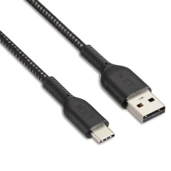 ™ 6 Ft. Braided USB-C to USB-A Cable, Black (NX60471)<NXT Technologies